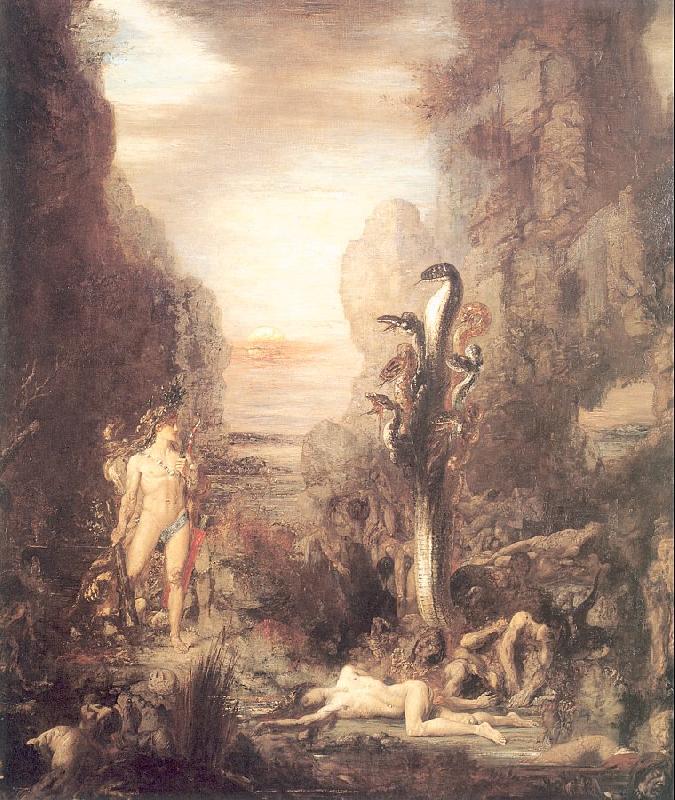Gustave Moreau Hercules and the Lernaean Hydra Germany oil painting art